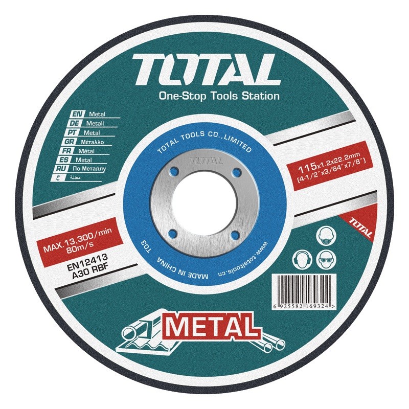 Disc abraziv, debitare metale, 180mm, Total Tools, TAC2211802