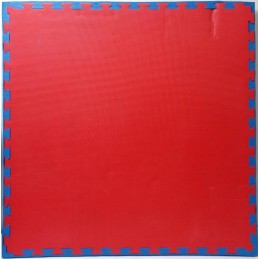 Saltele puzzle tatami 4cm 100cm rosu albastru