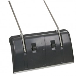 Impingator de zapada cu roti, tip lopata, plastic ranforsat cu aluminiu, 785x450mm, negru, 12192