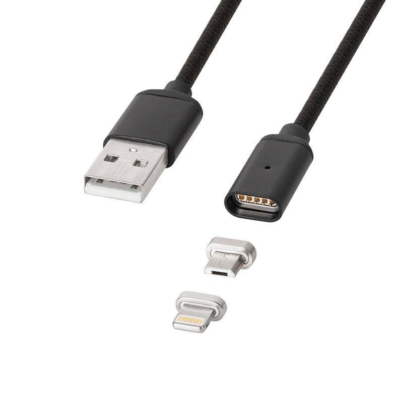 CABLU USB MAGNETIC MICRO USB / LIGHTNING 1M