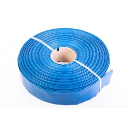 Furtun plat din PVC refulare, 2 inchi, 50m, albastru, insertie panza, Micul Fermier, GF-0291