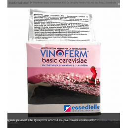 Drojdie pentru vin alb sau rosu, Vinoferm Basic Cerevisiae, 500 gr, Essedielle, DRL4803