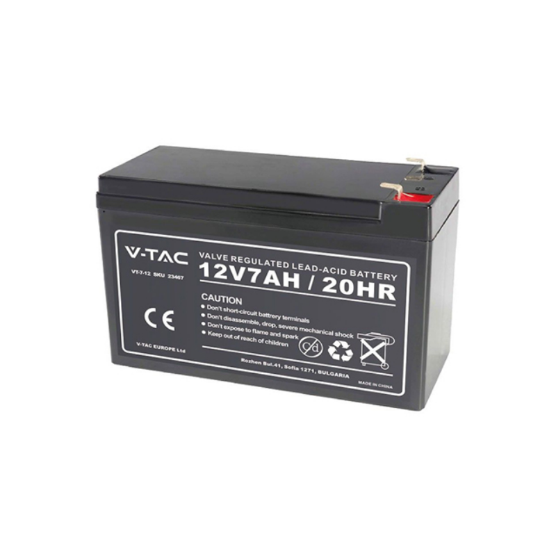 Acumulator gel plumb 12V, 7Ah, V-Tac, SKU-23467