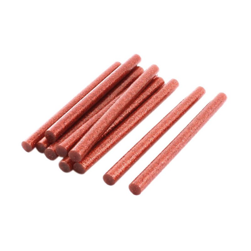 Set 1kg batoane silicon rosu cu sclipici 11mm 20cm 50buc