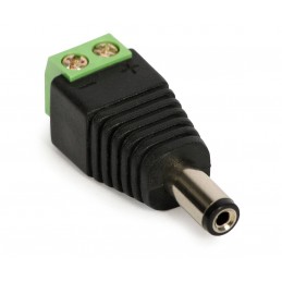 Conector adaptor DC mufa alimentare 2.1mm 5.5mm tip tata, prindere cu surub