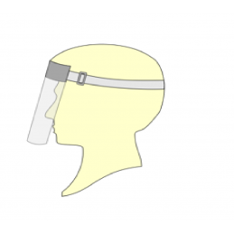 Viziera simpla cu banda elastica pentru fixare pe cap