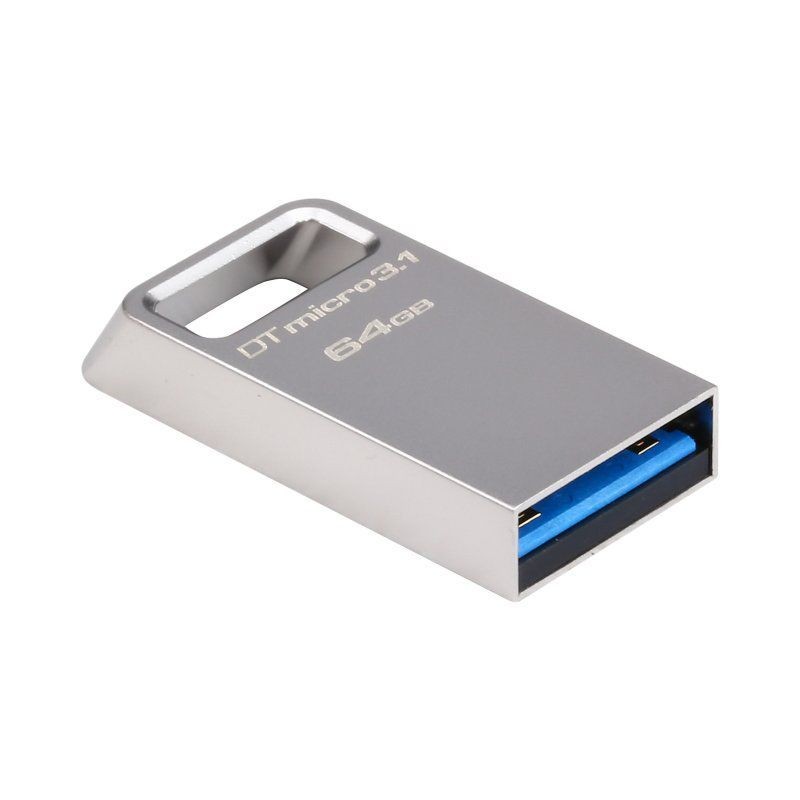 Memorie USB Kingston DataTraveler Micro, 64GB, USB 3.1/3.0, Metal DTMC3/64GB