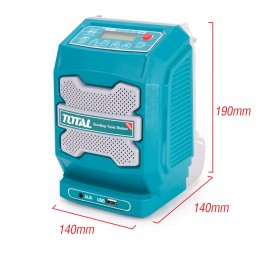 Boxa portabila radio cu acumulator, 20V, difuzor 3W, Bluetooth 4.0, Total Tools P20S, TJRLI2001